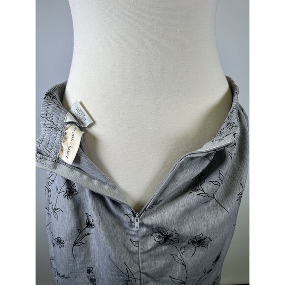 Vintage Y2K Jaclyn Smith Grey Floral Slip Witchy Midi Skirt Small Whimsigoth - Picture 6 of 7